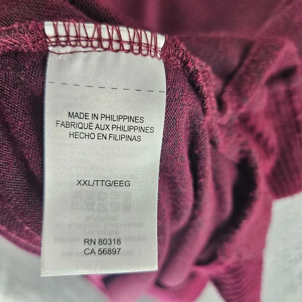 Lucky Brand Men Pullover V-Neck Sweater Maroon Lightweight Size‎ XXL 2XL